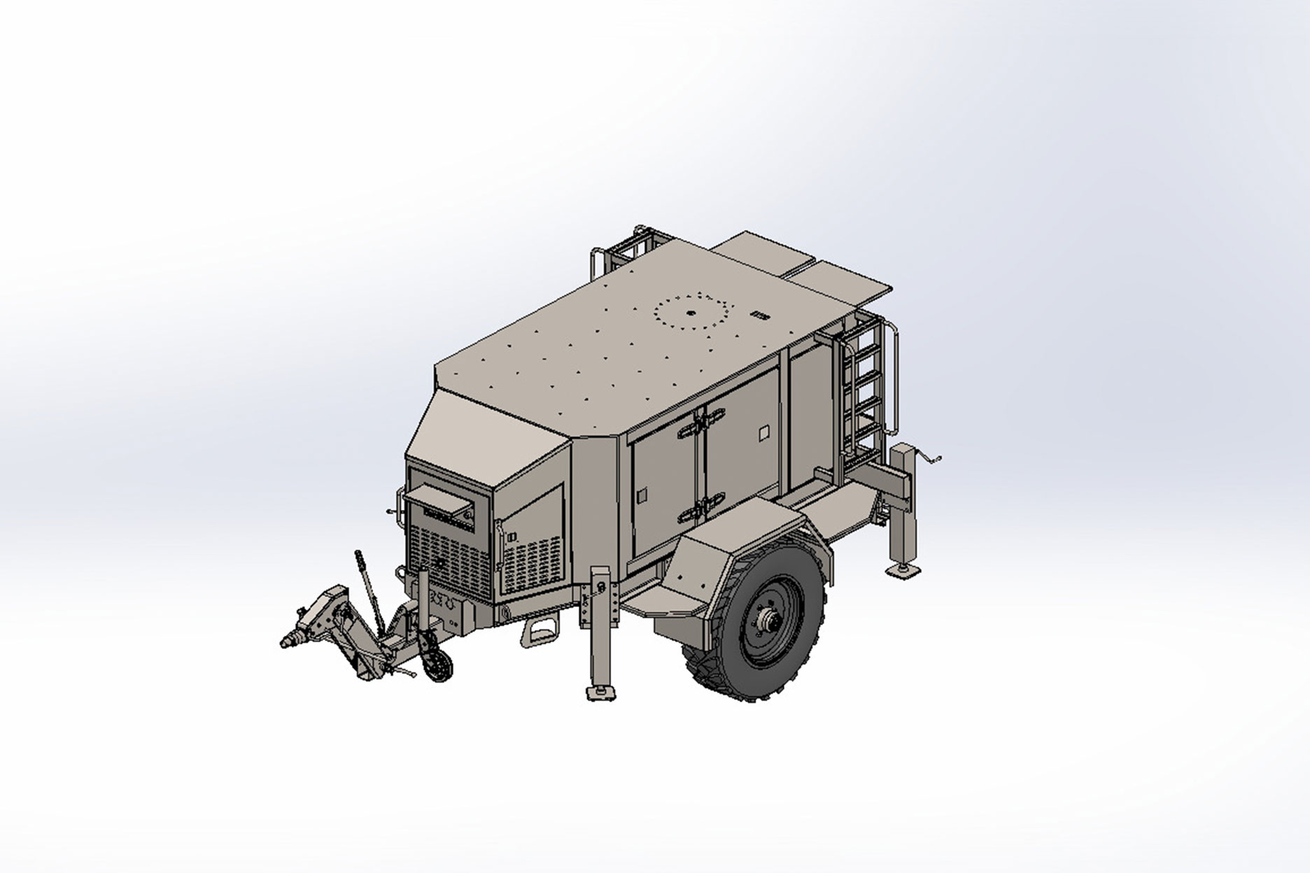 MS23 – Single Axe Military Nato Type Trailer